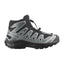 Side view of Salomon XA Pro Mid WP Kid's in Black/Sedona Sage/Wrought Iron colour