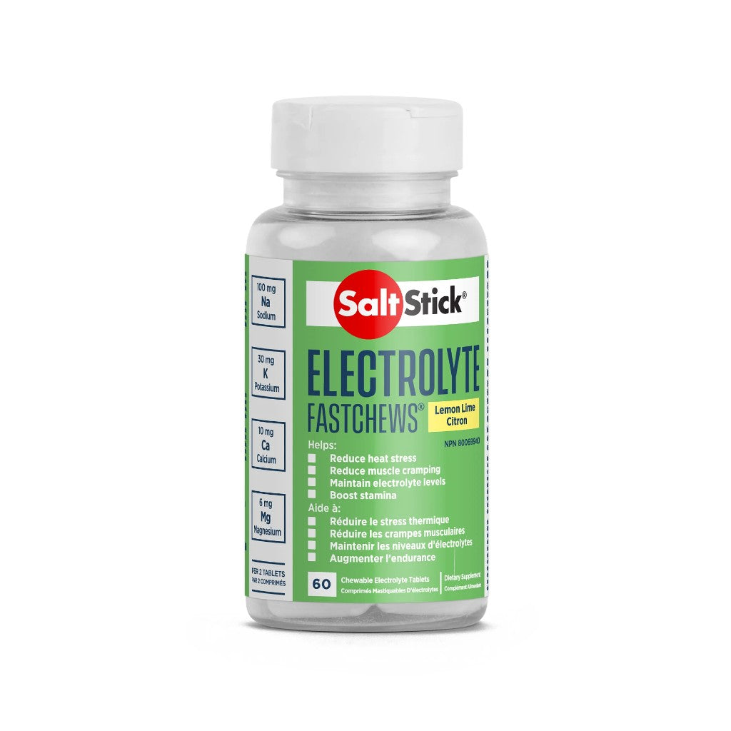 SaltStick Fastchews electrolyte tablets in Lemon Lime flavour