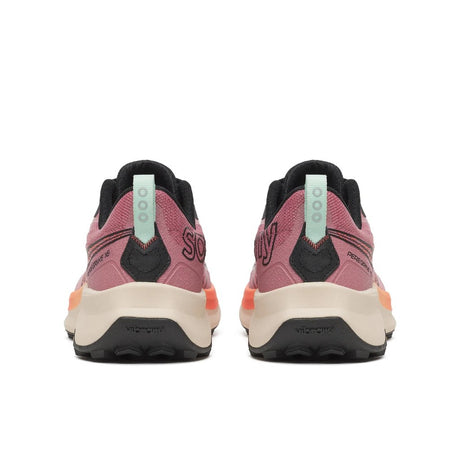 Back view of women's peregrine 16 in mauve salmon colour