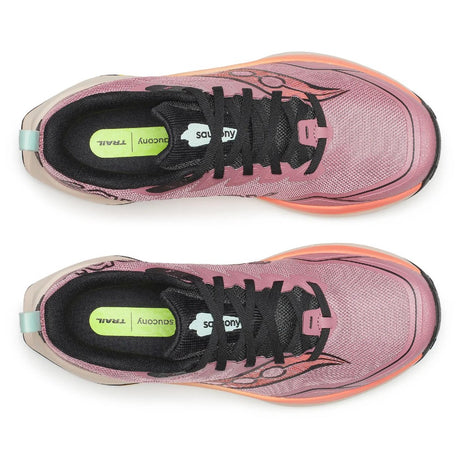 Top view of women's peregrine 16 in mauve salmon colour