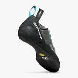 Sole view of Scarpa's Helix men's climbing shoe in shark mid grey colour