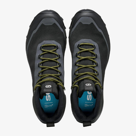Top view of Scarpa Ribelle Cross 2 Mid GTX Men's in Black/Olive colour
