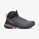 Lateral side view of Scarpa Ribelle Cross 2 Mid GTX Women's in Dark Grey/Purple colour