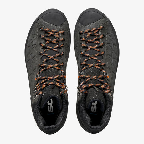 Top view of Scarpa's Zodiac Tech GTX Men's boot in anthracite/tonic colour
