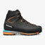 Lateral side view of Scarpa's Zodiac Tech GTX Men's boot in anthracite/tonic colour