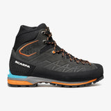 Lateral side view of Scarpa's Zodiac Tech GTX Men's boot in anthracite/tonic colour