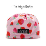 Skida Baby's Alpine Hat in 'Strawberry fields' pattern