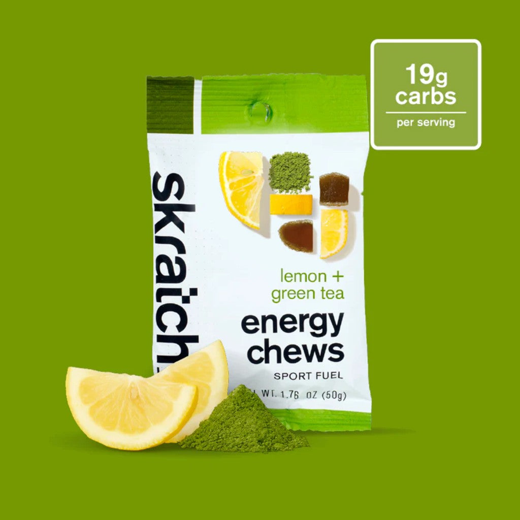 Skratch labs energy chews in lemon green tea flavour