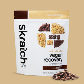 Skratch labs vegan sport recovery drink mix, oat milk latte flavour