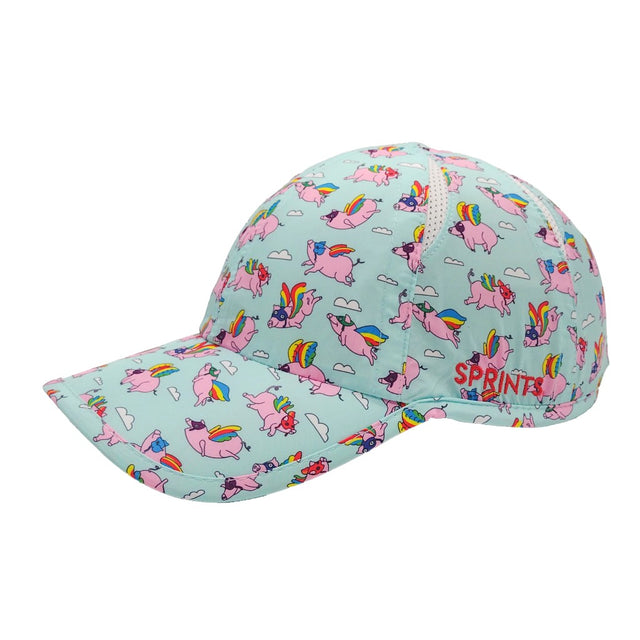 Side view of Sprints OG Hat in Flying Pigs pattern