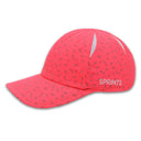 Side view of Sprints OG Hat in Neon Flash Reflective Pink pattern