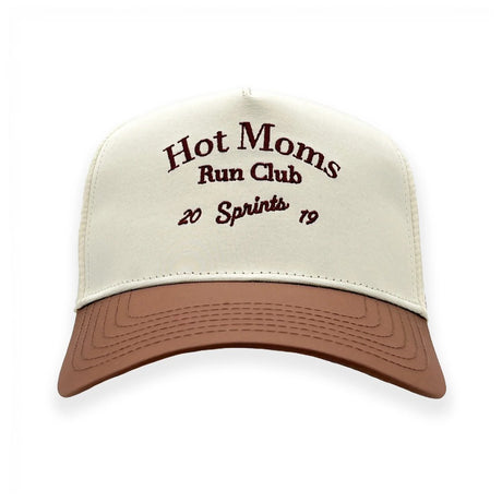 Front view of Sprints Structured VP Hat with "Hot Moms" text