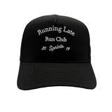 Front view of Sprints Structured VP Hat with "Running Late" text