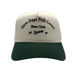 Front view of Sprints Structured VP Hat with "Slow days still count" text