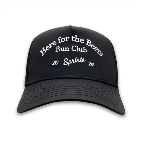 Front view of Sprints Structured VP Hat with "Here for the beers" text