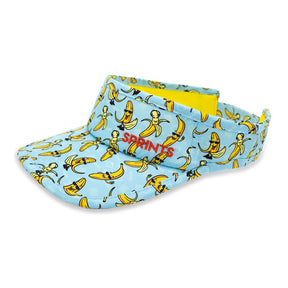 Side view of Sprints visor in Bananas pattern