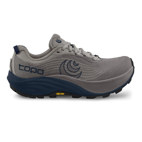Side view of Topo Athletic Pursuit 3 for men's in Grey/Navy colour