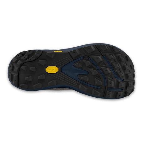 Sole view of Topo Athletic Pursuit 3 for men's in Grey/Navy colour