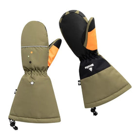 Front and back view of Weedo Khamondo Mittens in Khamondo colour