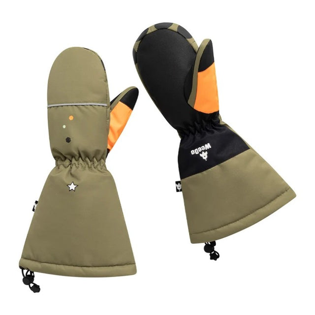 Front and back view of Weedo Khamondo Mittens in Khamondo colour