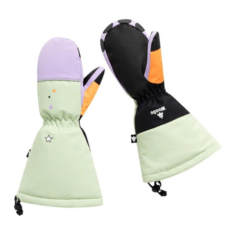 Front and back view of Weedo Lilido Mittens in Lilido colour
