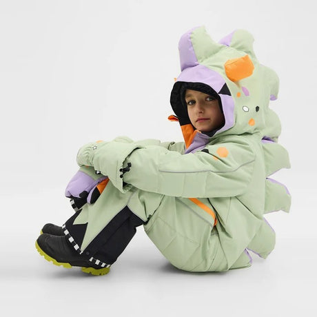 Side on-model view of Weedo Lilido Kid's Snowsuit in Lilido colour
