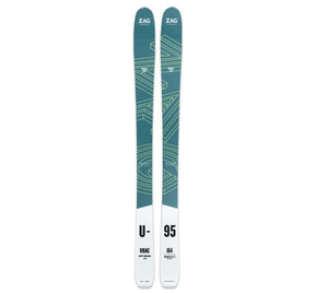 Women's touring ski green and yellow Zag UBAC 95 Lady