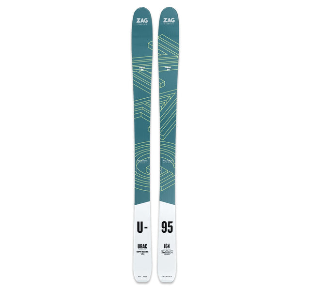 Women's touring ski green and yellow Zag UBAC 95 Lady