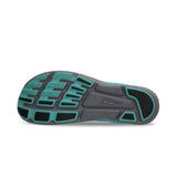 Sole of women's Altra Escalante Racer 2 running shoe in teal colour