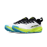 Pair of men's white/lime Altra Experience Wild 3+ trail running shoes