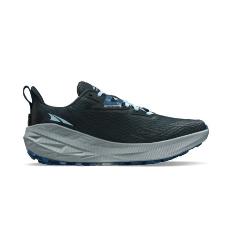 Inner side view of women's Altra Experience Wild trail running shoe in black