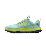 Side view of women's mint Altra Lone Peak 8 running shoe in mint colour