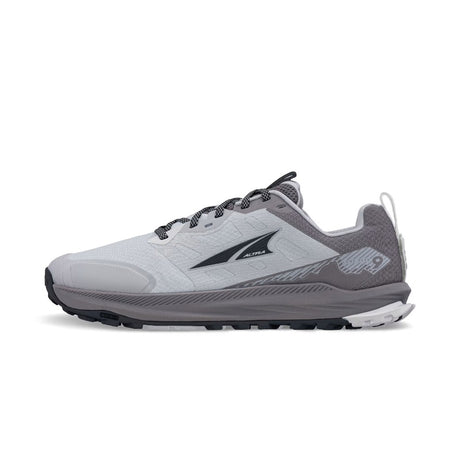 Side view of Altra Lone Peak 9 running shoe in gray