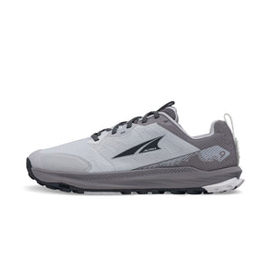 Side view of Altra Lone Peak 9 running shoe in gray