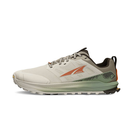 Side view of men's Altra Lone Peak 9+ trail shoe in Basalt colour
