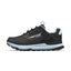 Side view of women's Altra Lone Peak All Weather Low 2 trail shoes in black