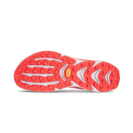 Sole of men's white/red Altra Mont Blanc Speed trail running shoe
