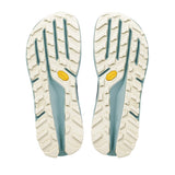 Sole view of men's grey/blue Altra Olympus 275 HiLo running shoes