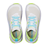 Top view of women's grey/lime Altra Olympus 275 HiLo running shoes
