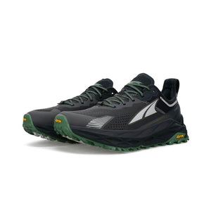 Pair of men's altra olympus 5 trail running shoes in black/grey