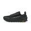 Side view of women's Altra Olympus 6 trail running shoe in black