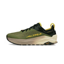 Side view of men's Altra Olympus 6 running shoes in Olive colour