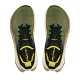 Top view of men's Altra Olympus 6 running shoes in Olive colour