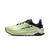 Side view of women's Altra Olympus 6 trail running shoe in black/green colour