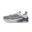 Side view of women's Altra Olympus 6 trail running shoe in gray