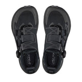 Top view of men's Altra Timp 5 BOA running shoes in black/black