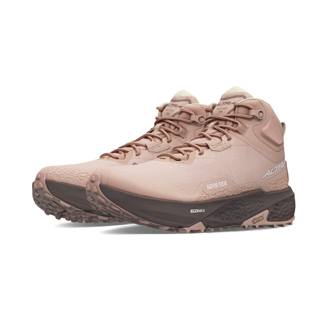 Pair of women's taupe Altra Timp 6 hiking shoes