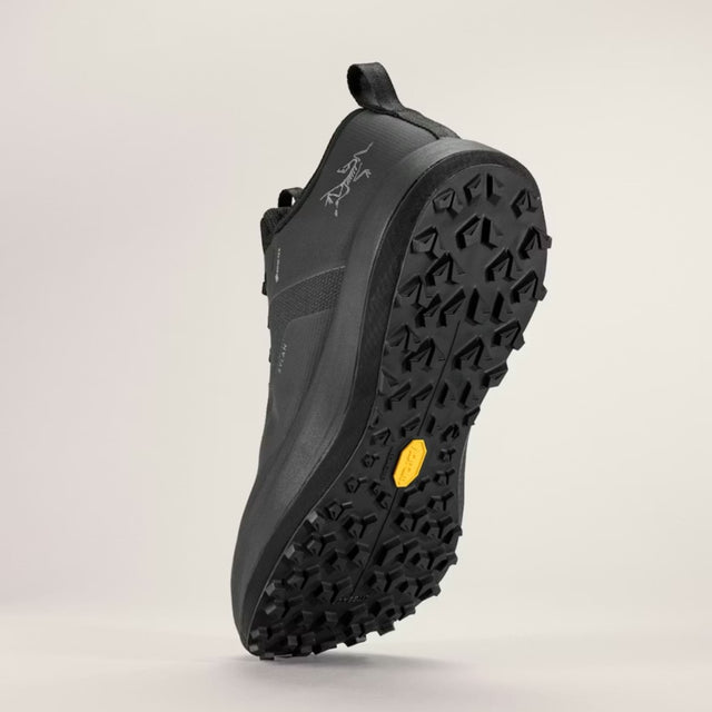 Sole view of men's Arc'teryx Sylan GTX running shoe in Black colour