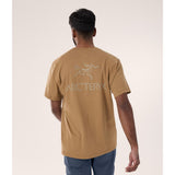 Back on-model view of men's Arc'teryx Kragg SL cotton climbing shirt in canvas colour