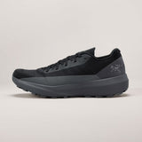 Side view of men's Arc'teryx Norvan LD 4 running shoe in black/cloud colour